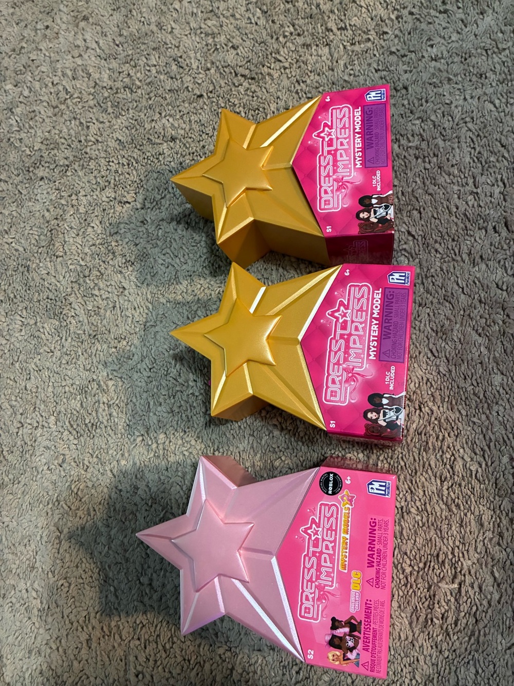 Dress Up Impressions Star-Shaped Mystery Model Boxes - Gold & Pink